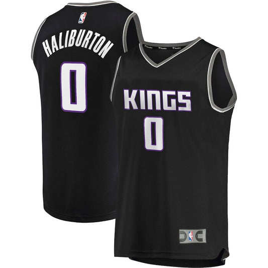 Men's Sacramento Kings Tyrese Haliburton Black Jersey