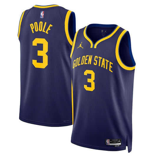 Men's Golden State Warriors Jordan Poole Navy Jersey