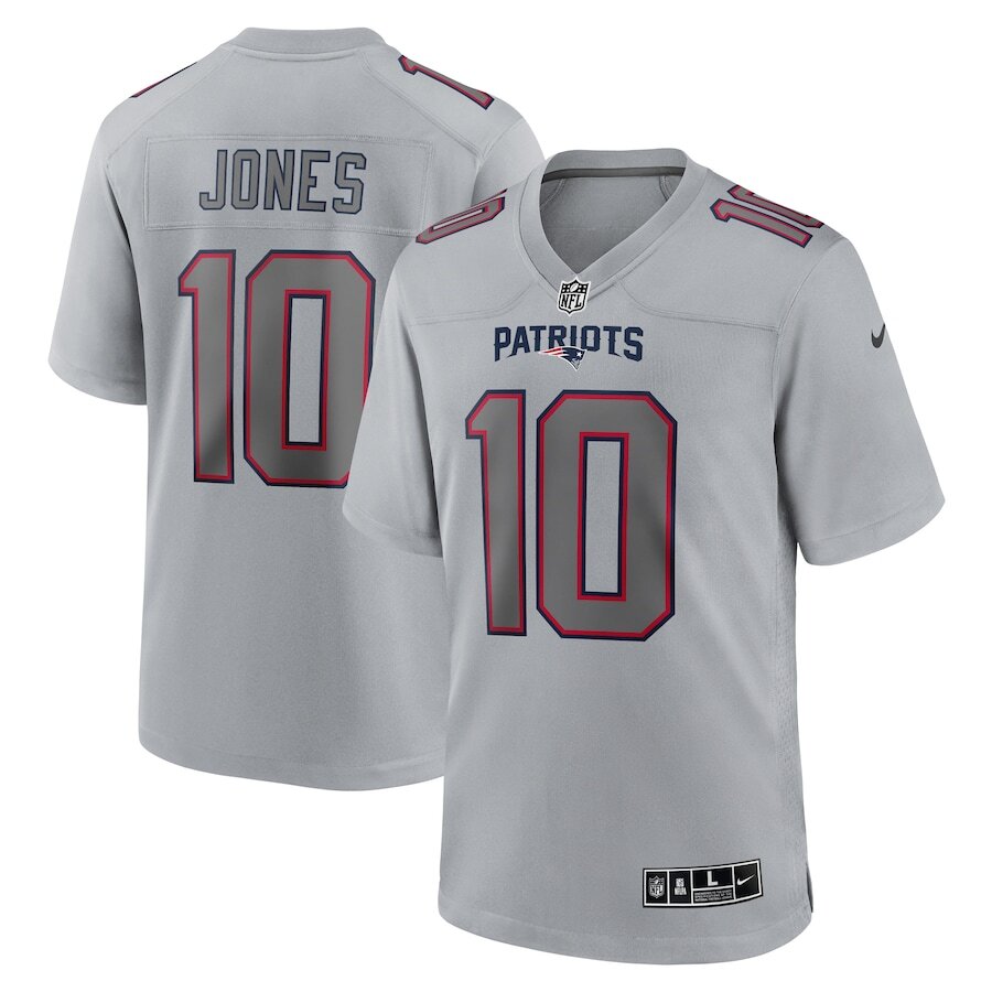 Men's New England Patriots Mac Jones Gray Jersey