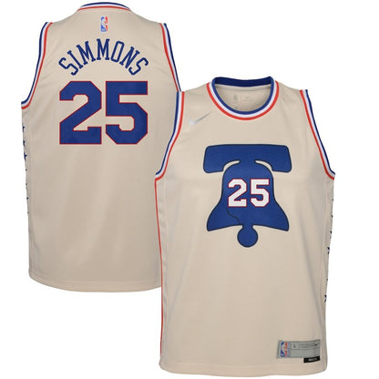 Men's Philadelphia 76ers Ben Simmons Cream Jersey