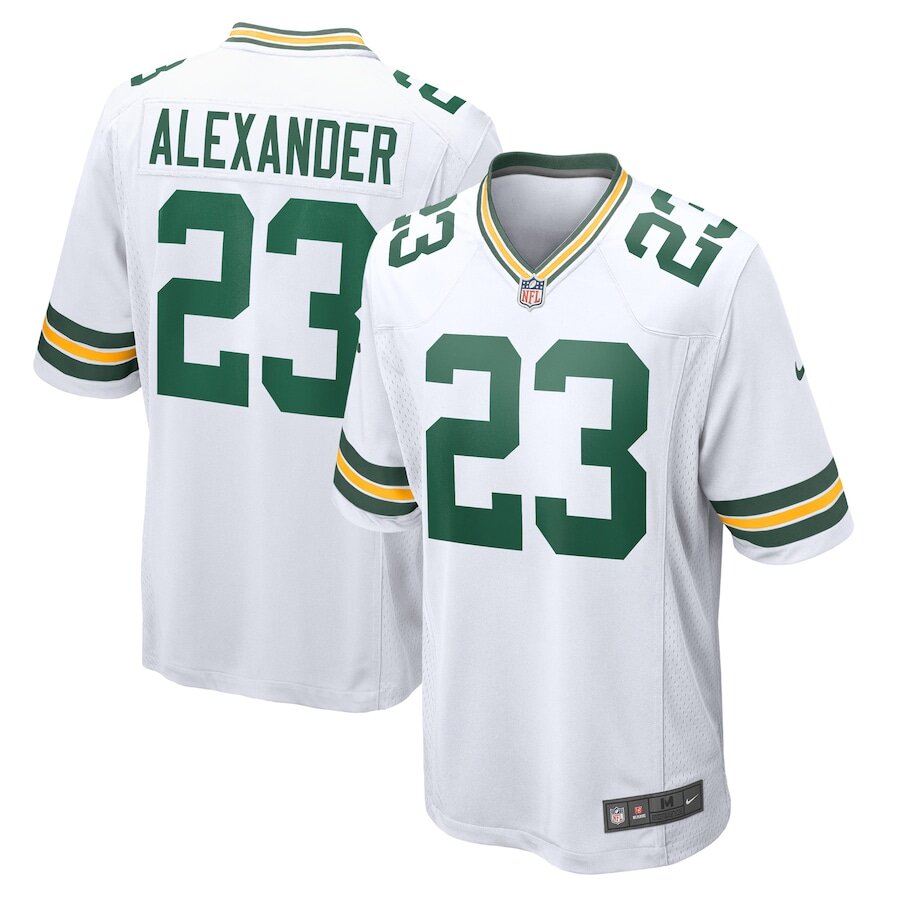 Men's Green Bay Packers Jaire Alexander White Jersey