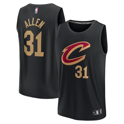 Men's Cleveland Cavaliers Jarrett Allen Black Jersey