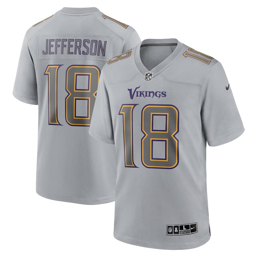 Men’s Minnesota Vikings Justin Jefferson Gray Jersey