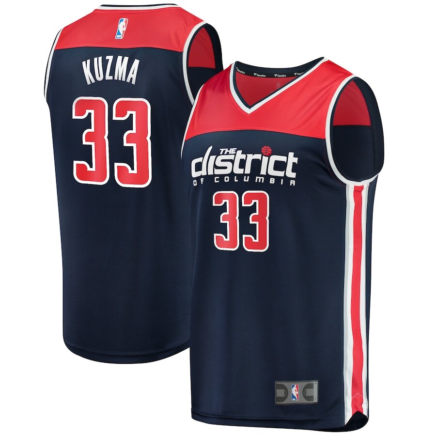 Men's Washington Wizards Kyle Kuzma Navy Jersey