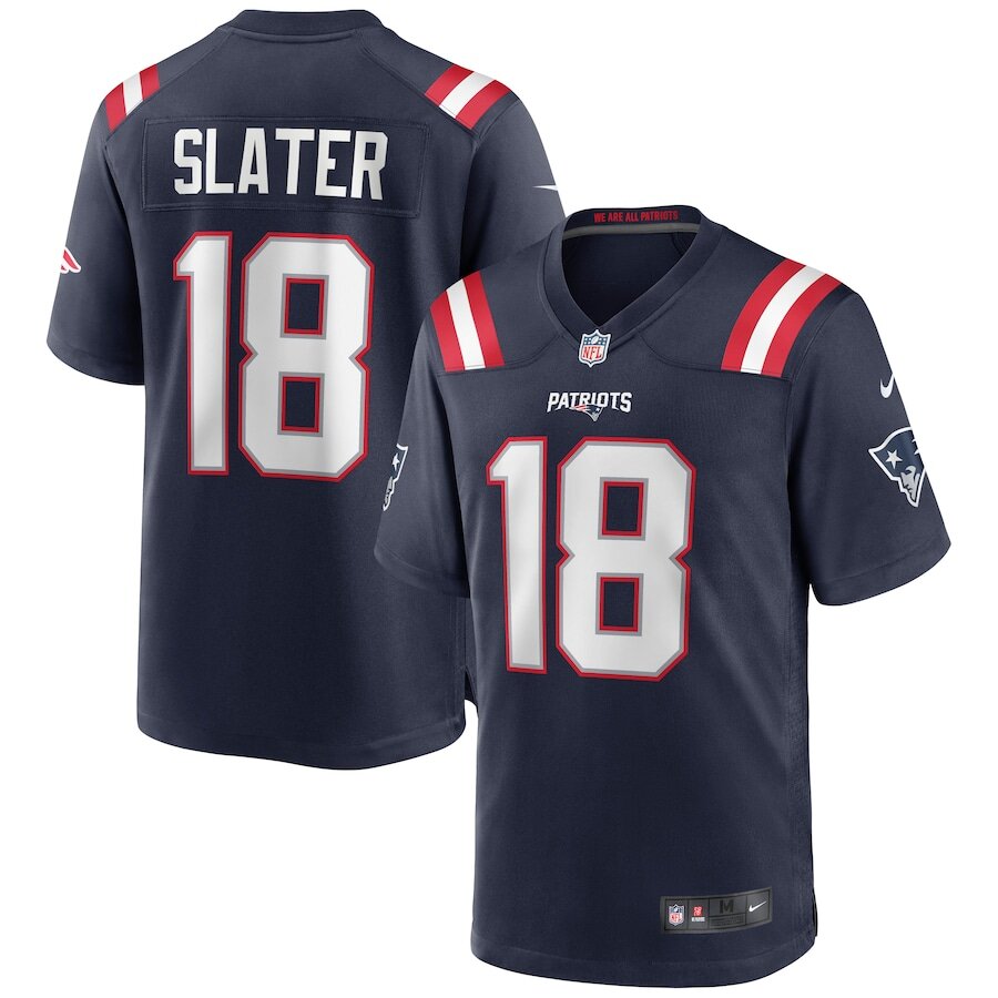 Men's New England Patriots Matthew Slater Navy Jersey