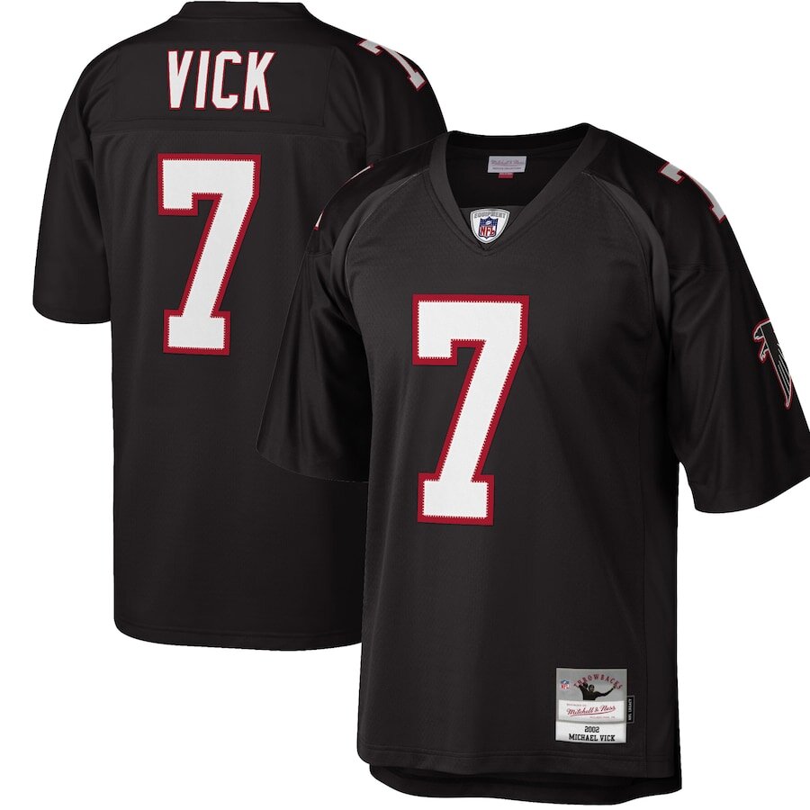 Men's Atlanta Falcons Michael Vick Black Jersey.