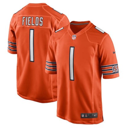 Men's Chicago Bears Justin Fields Orange Jersey