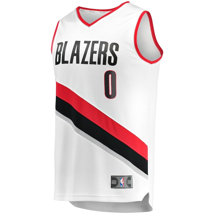 Men's Portland Trail Blazers Damian Lillard White Jersey