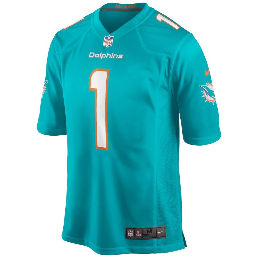 Men's Miami Dolphins Tua Tagovailoa Aqua Jersey