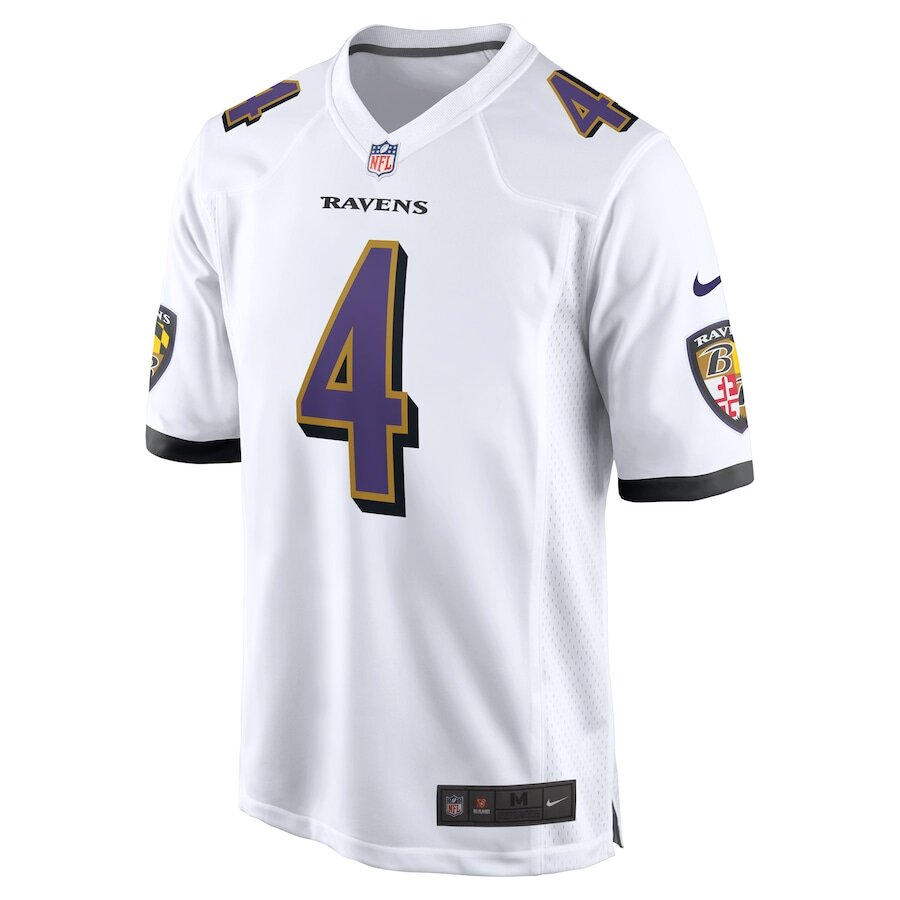 Men's Baltimore Ravens Zay Flowers White Jersey