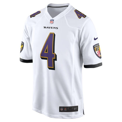 Men's Baltimore Ravens Zay Flowers White Jersey