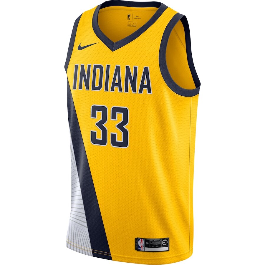 Men's Indiana Pacers Myles Turner Gold Jersey