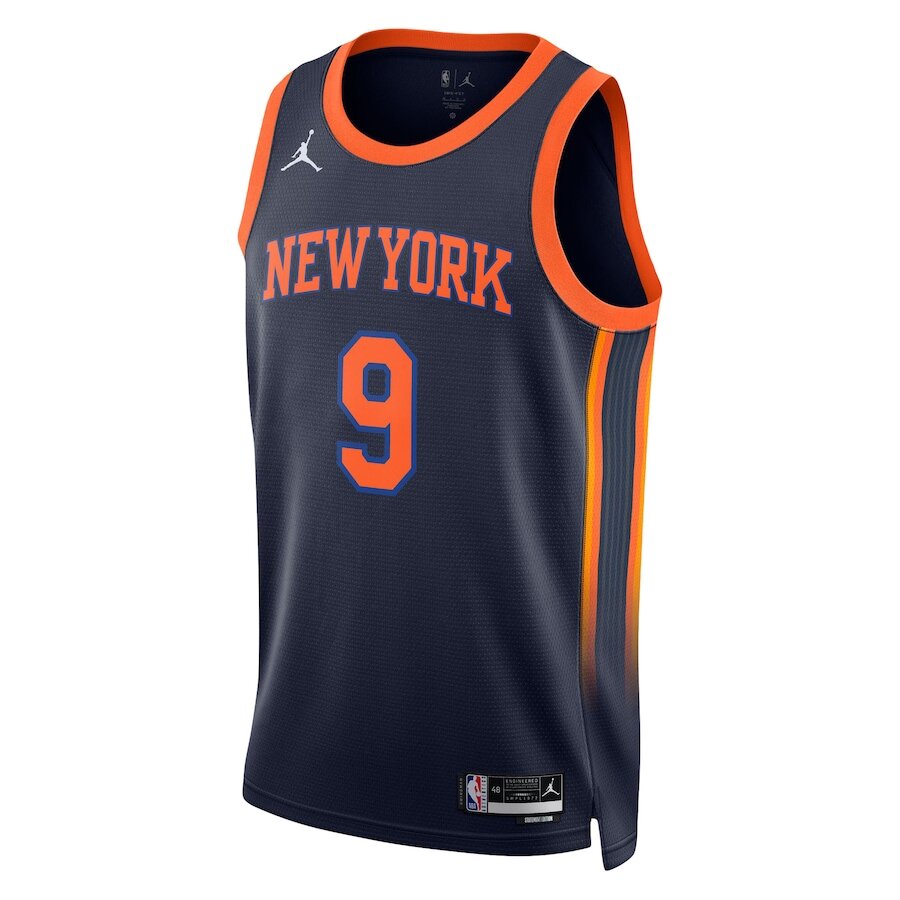 Men's New York Knicks RJ Barrett Navy Jersey