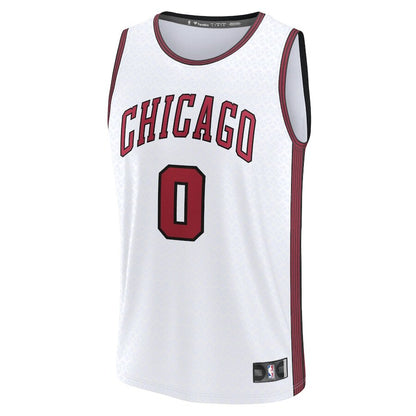 Men's Chicago Bulls Coby White White Jersey