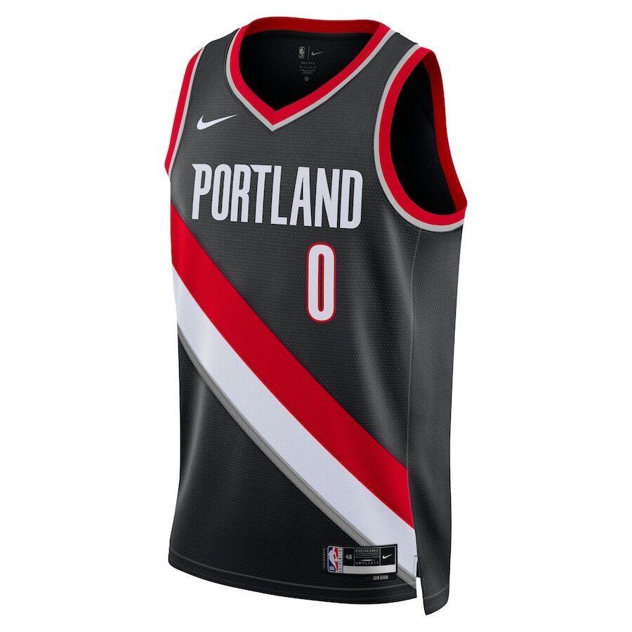 Men's Portland Trail Blazers Damian Lillard Black Jersey