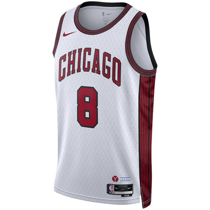 Men's Chicago Bulls Zach LaVine White Jersey