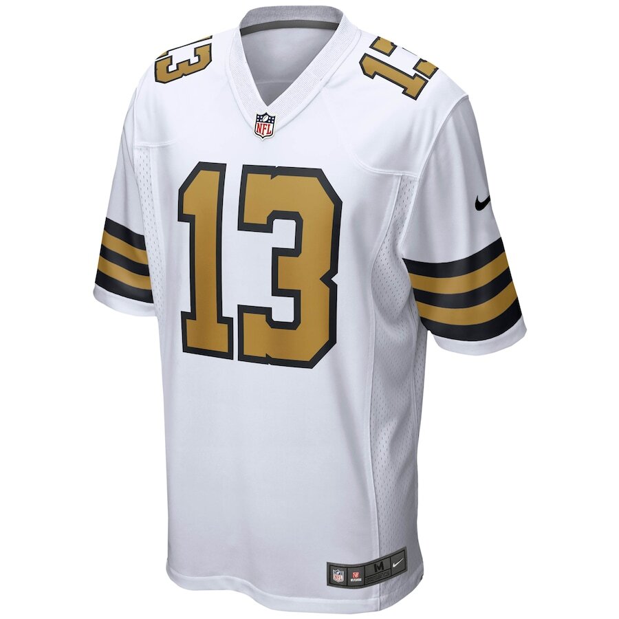 Men's New Orleans Saints Michael Thomas White Jersey.