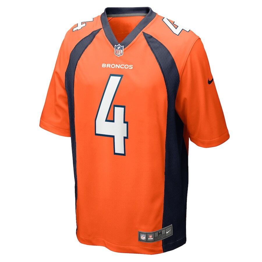 Men's Denver Broncos Jarrett Stidham Orange Jersey