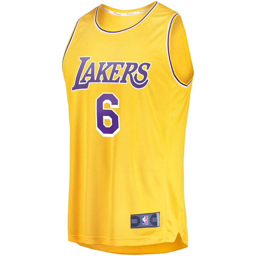 Men's Los Angeles Lakers LeBron James Gold Jersey