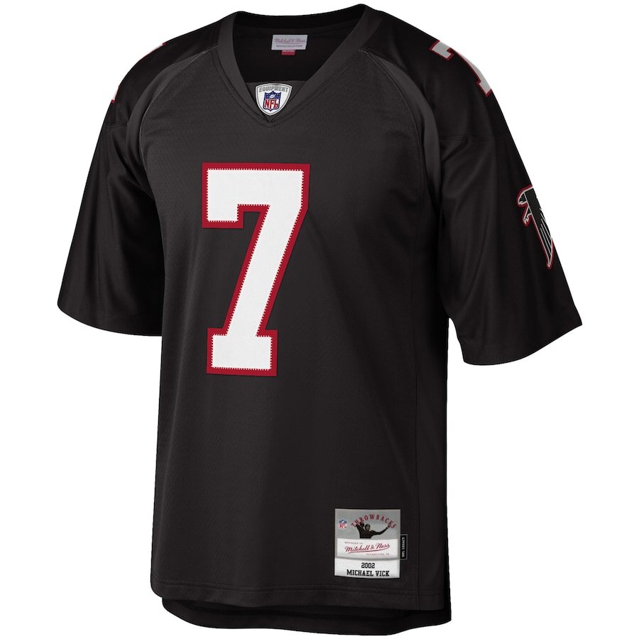 Men's Atlanta Falcons Michael Vick Black Jersey.