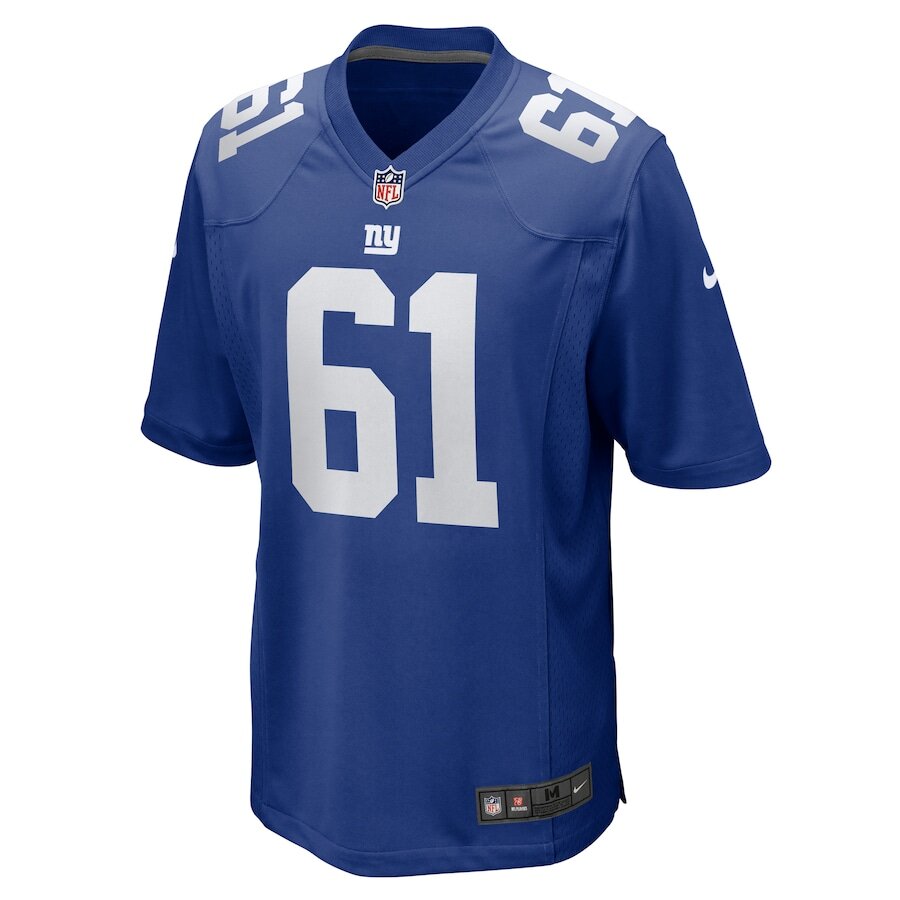 Men's New York Giants John Michael Schmitz Royal Jersey.