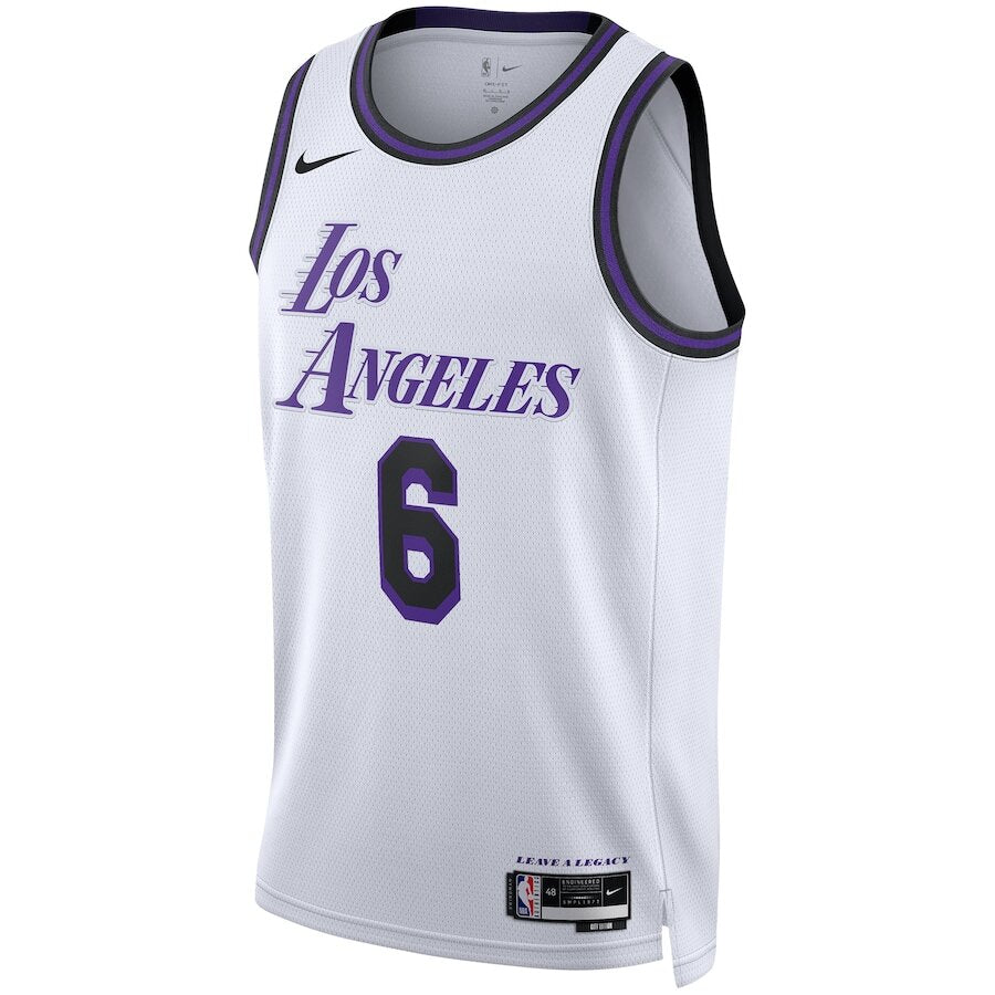 Men's Los Angeles Lakers LeBron James White Jersey