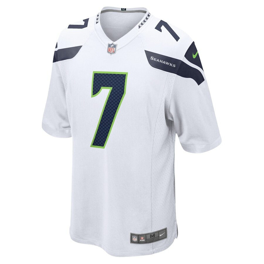 Men's Seattle Seahawks Geno Smith Neon White Jersey