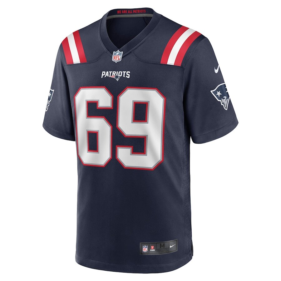 Men's New England Patriots Cole Strange Navy Jersey