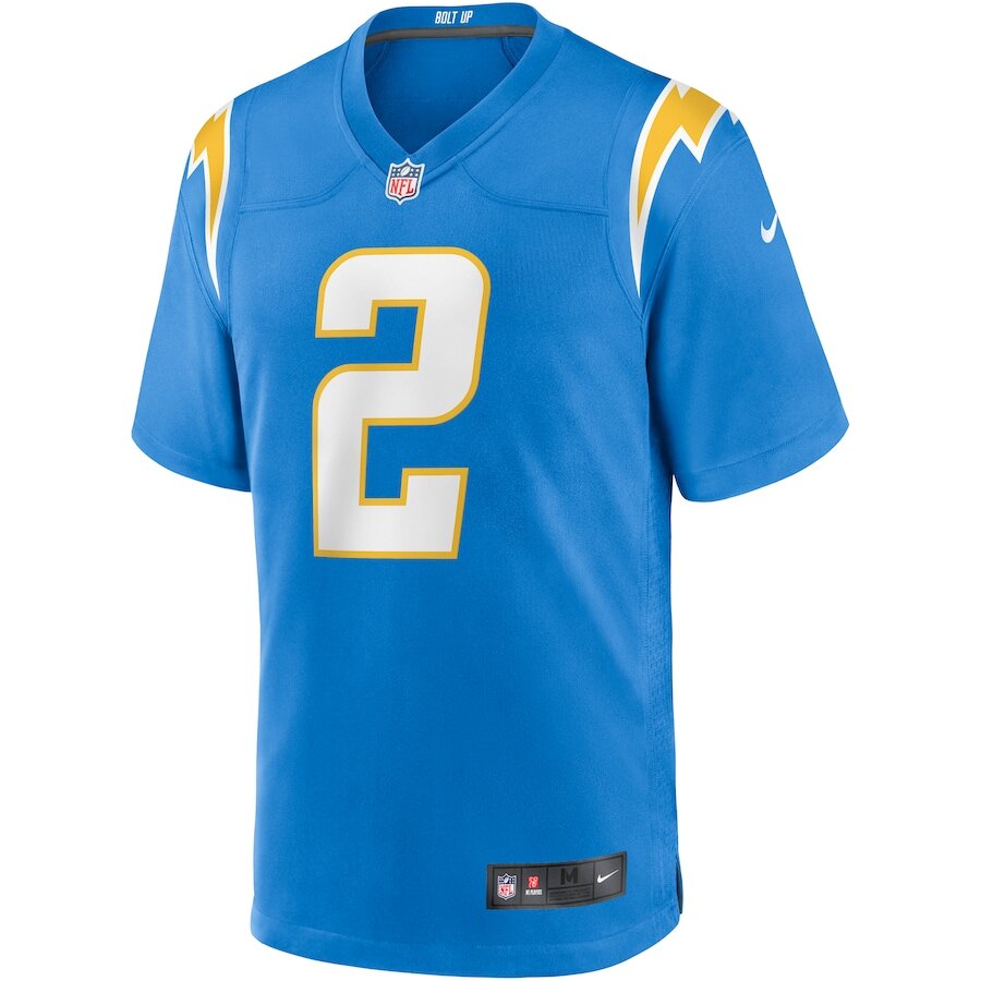 Men's Los Angeles Chargers Easton Stick Powder Blue Jersey