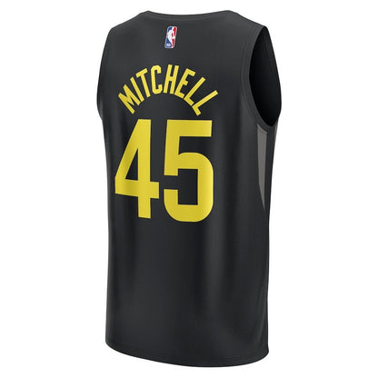 Men's Utah Jazz Donovan Mitchell Black Jersey