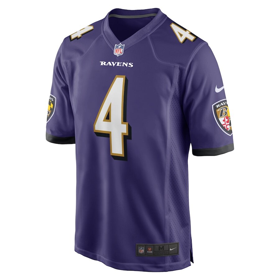 Men's Baltimore Ravens Zay Flowers Purple Jersey