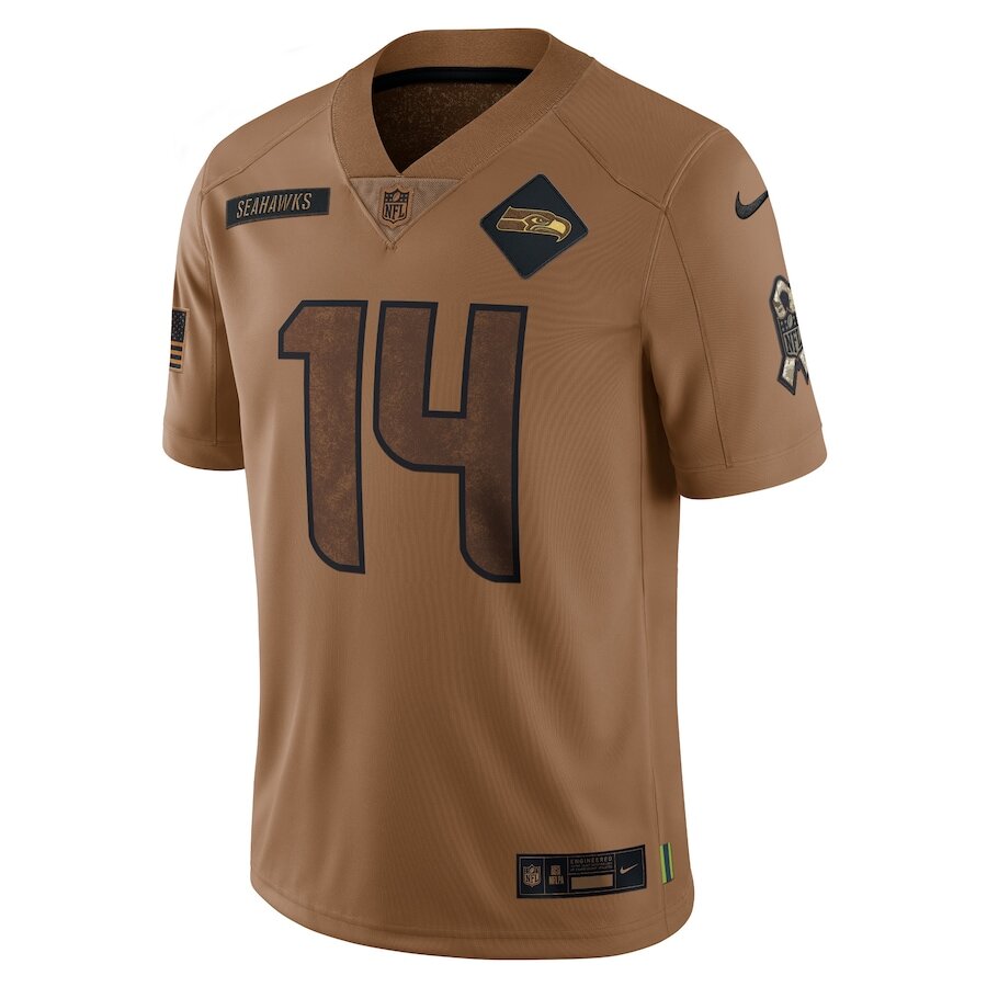 Men's Seattle Seahawks DK Metcalf Brown Jersey