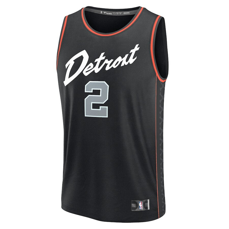 Men's Detroit Pistons Cade Cunningham Black Jersey