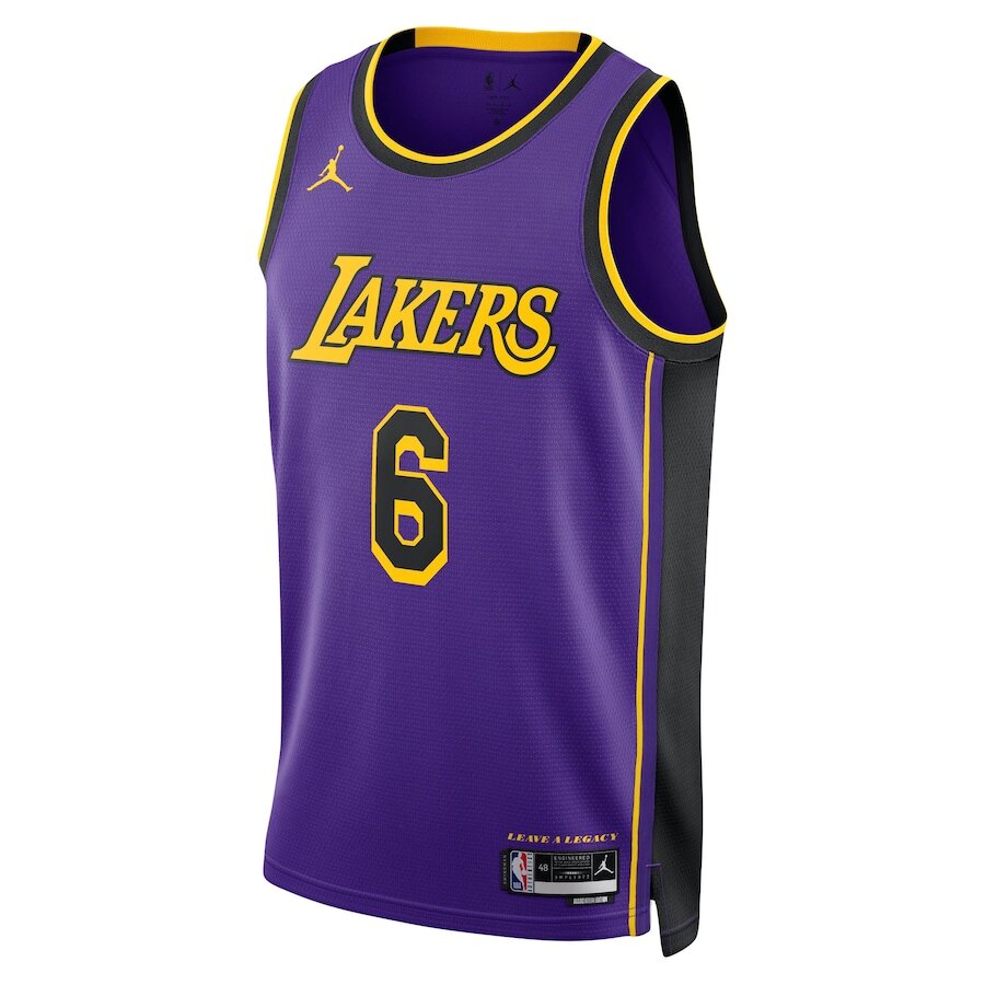 Men's Los Angeles Lakers LeBron James Purple Jersey