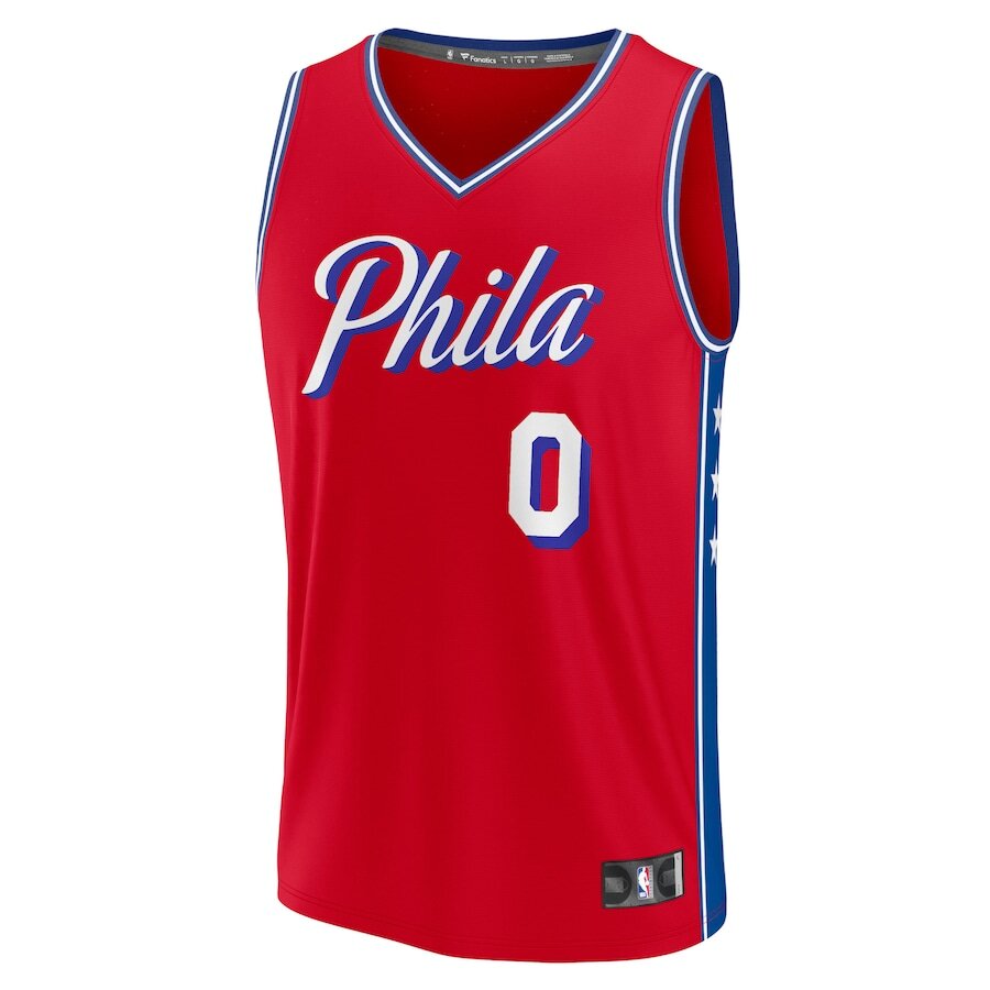 Men's Philadelphia 76ers Tyrese Maxey Red Jersey