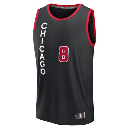 Men's Chicago Bulls Zach LaVine Black Jersey