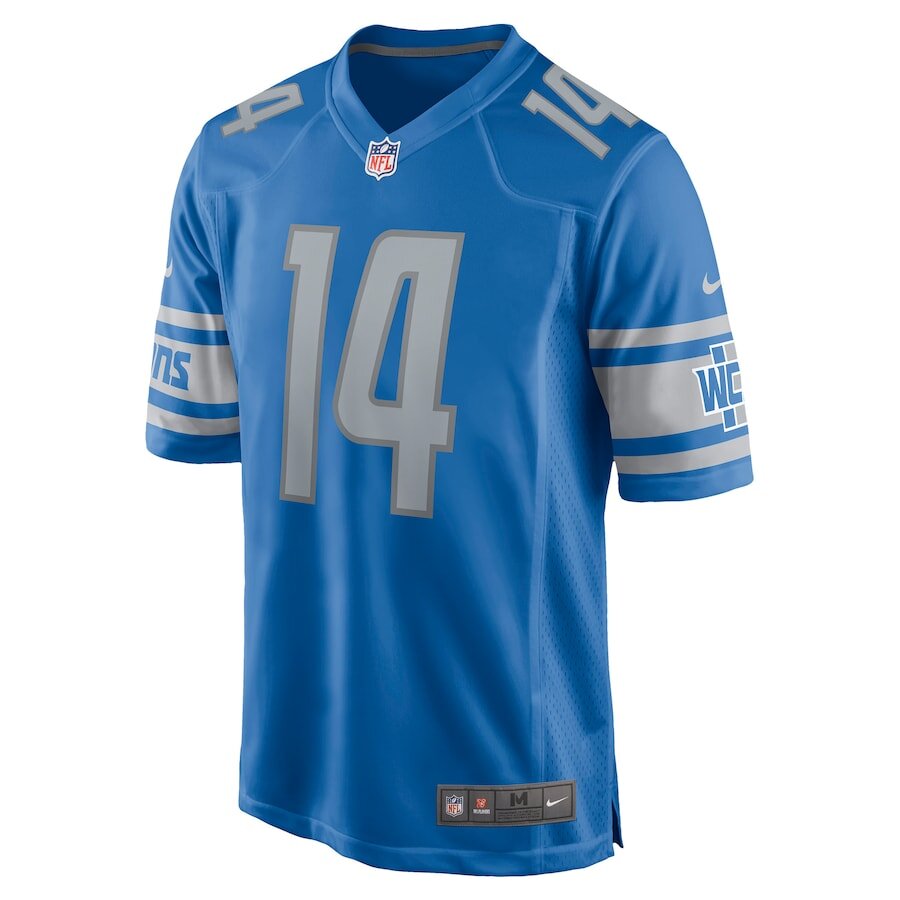 Men's Detroit Lions Amon-Ra St. Brown Blue Game Player Jersey