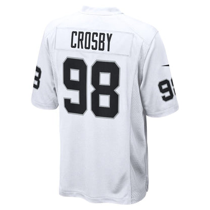 Men's Las Vegas Raiders Maxx Crosby White Jersey