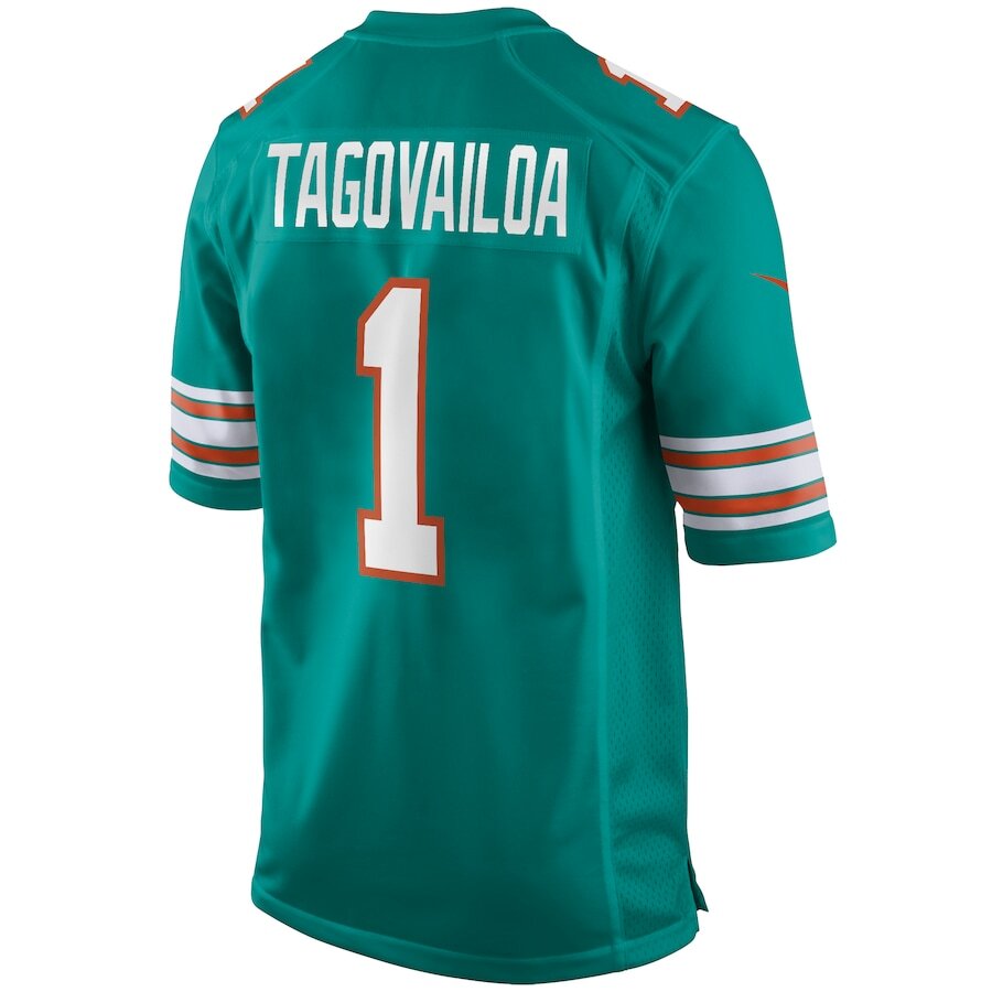 Men's Miami Dolphins Tua Tagovailoa Aqua Alternate Jersey