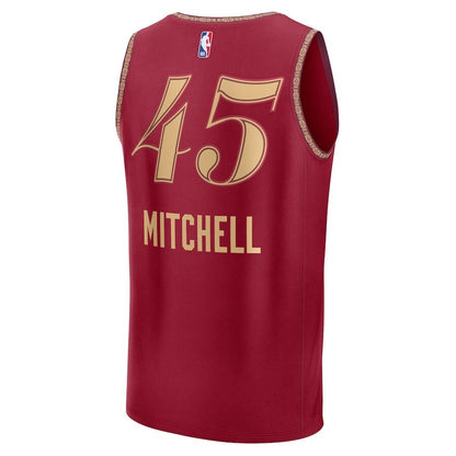 Men's Cleveland Cavaliers Donovan Mitchell Wine Jersey