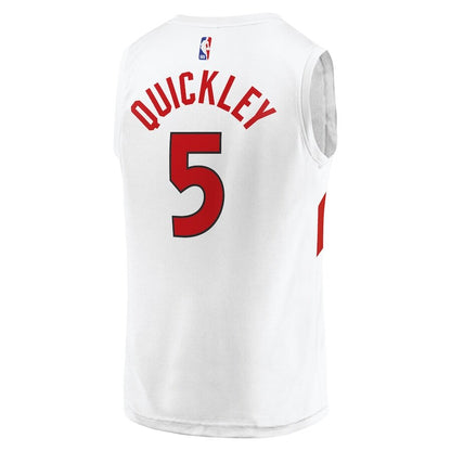 Men's Toronto Raptors Immanuel Quickley White Jersey