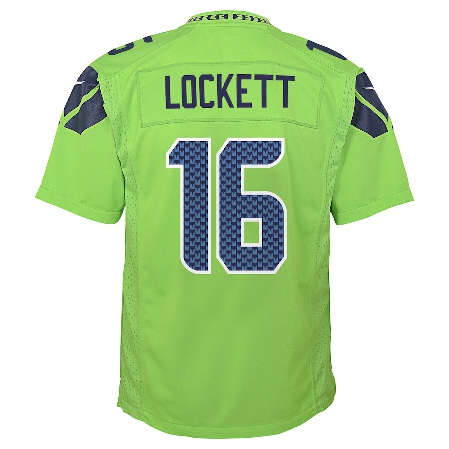 Men's Seattle Seahawks Tyler Lockett Neon Green Jersey