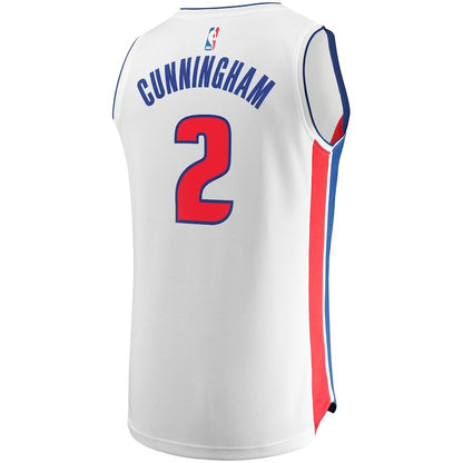 Men's Detroit Pistons Cade Cunningham White Jersey