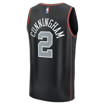 Men's Detroit Pistons Cade Cunningham Black Jersey