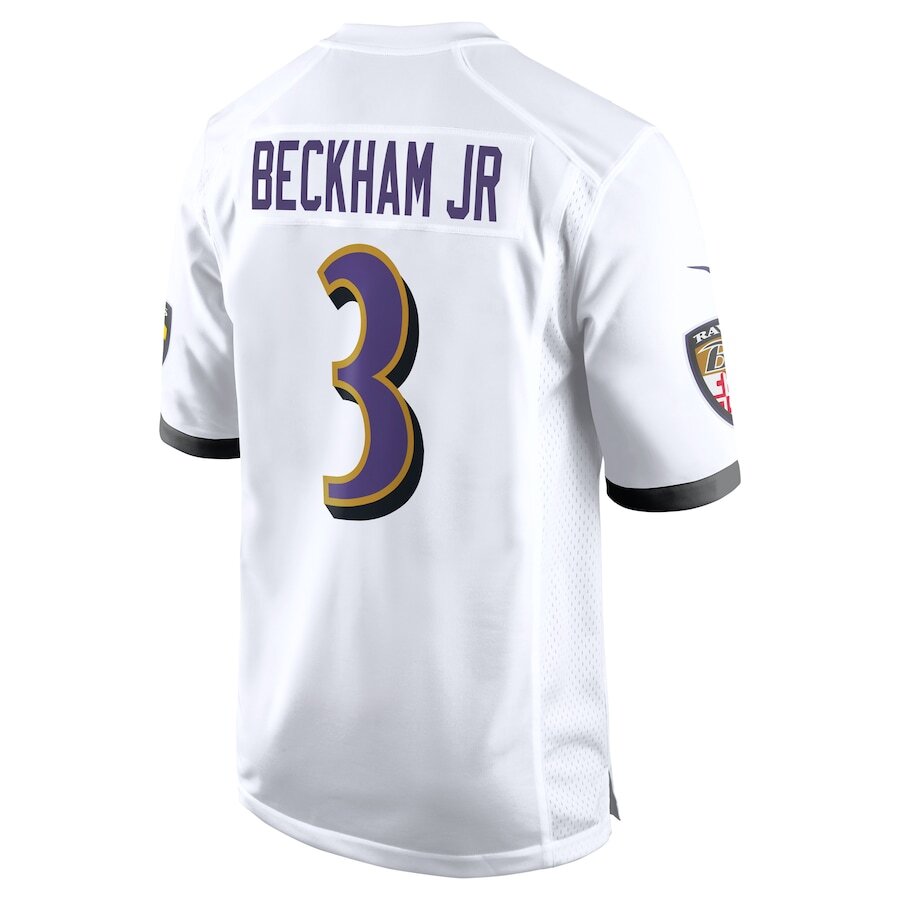 Men's Baltimore Ravens Odell Beckham Jr. White Jersey