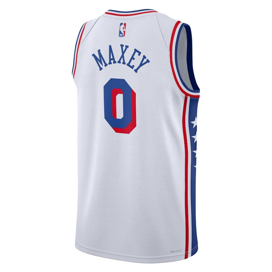 Men's Philadelphia 76ers Tyrese Maxey White Jersey