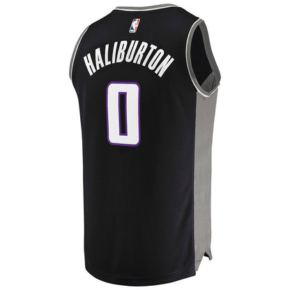 Men's Sacramento Kings Tyrese Haliburton Black Jersey