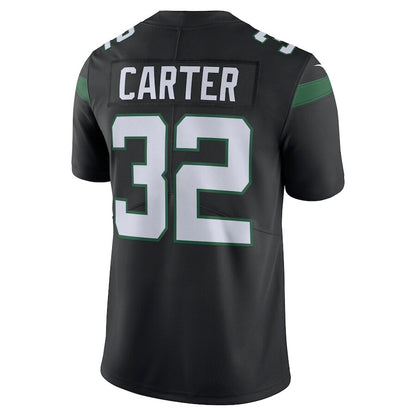 Men's New York Jets Michael Carter Black Jersey.