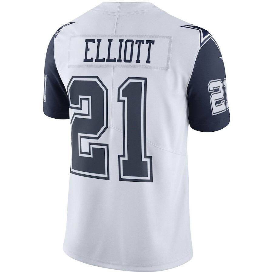 Men's Dallas Cowboys Ezekiel Elliott White Jersey