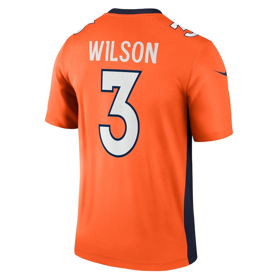 Men's Denver Broncos Russell Wilson Orange Jersey